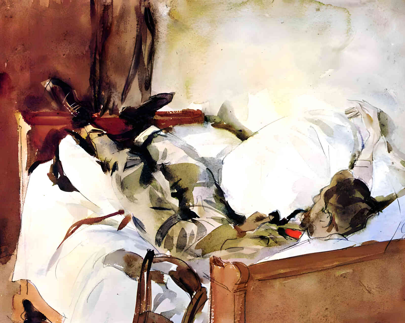 In Switzerland 1908 Painting by John Singer Sargent 8x10" Art Print