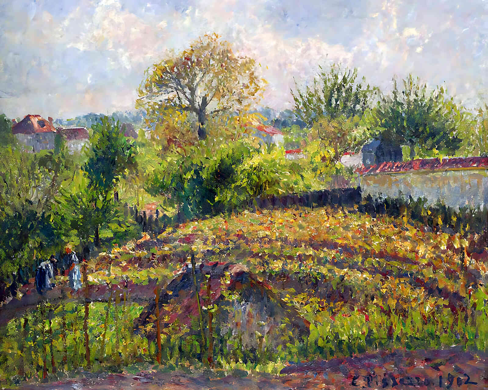 In the Garden Painting by Camille Pissarro 8x10" Art Print - Premium Quality