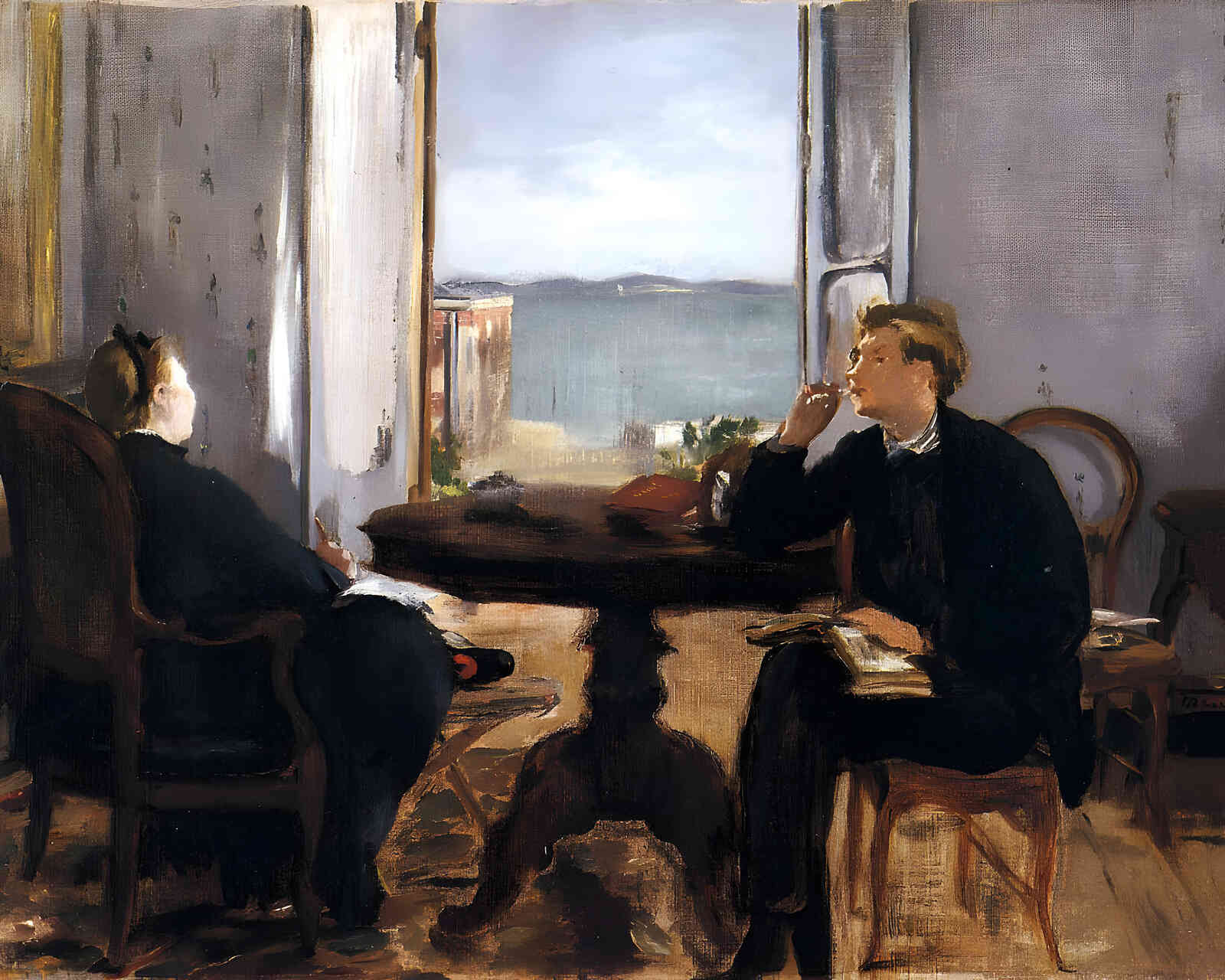 Interior at Arcachon 1871 Painting by Edouard Manet 8x10" Art Print