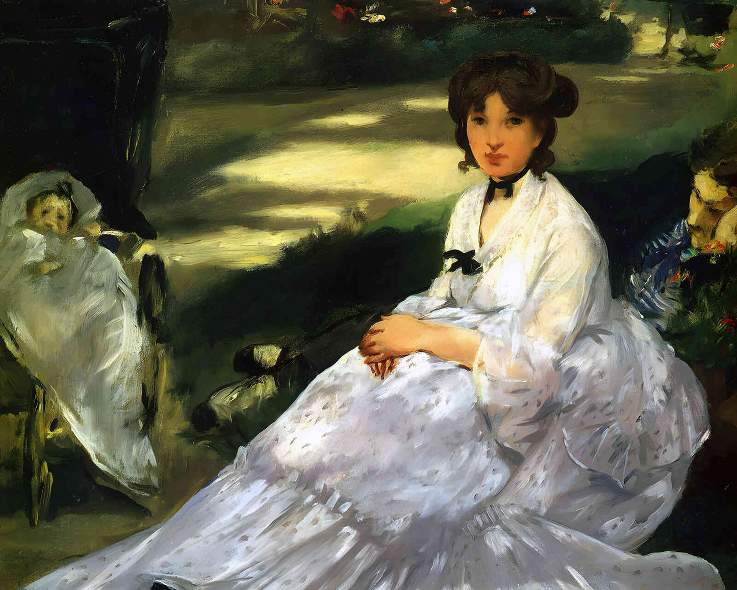 In the Garden 1870 Painting by Edouard Manet 8x10" Art Print