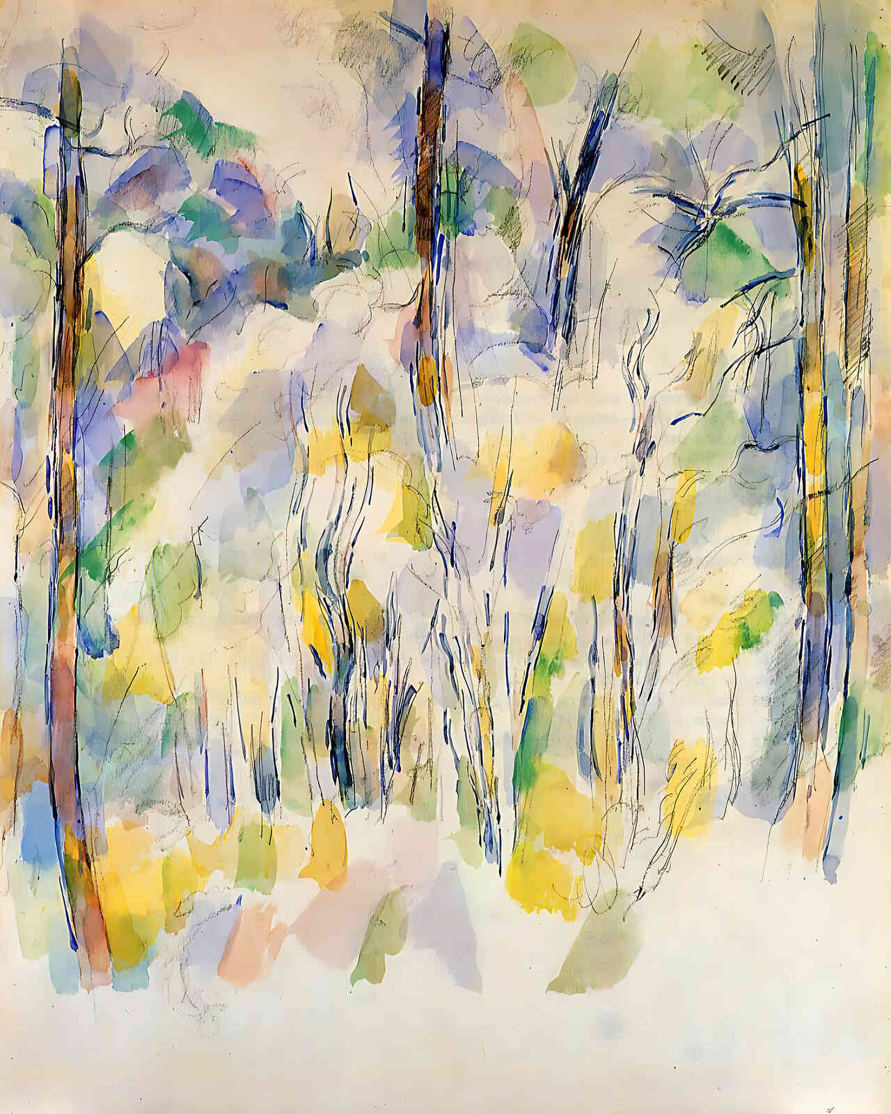 In the Woods Painting by Paul Cezanne 8x10" Art Print (Archival Paper)