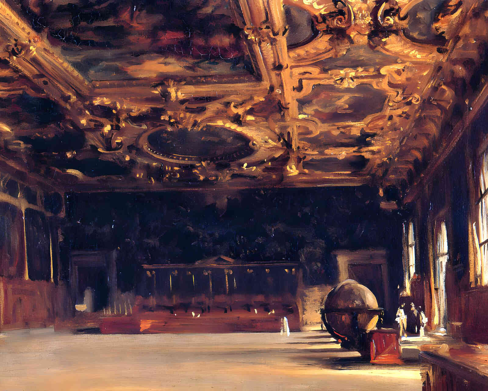 Interior of the Doge's Palace 1898 Painting by John Singer Sargent 8x10" Art Print