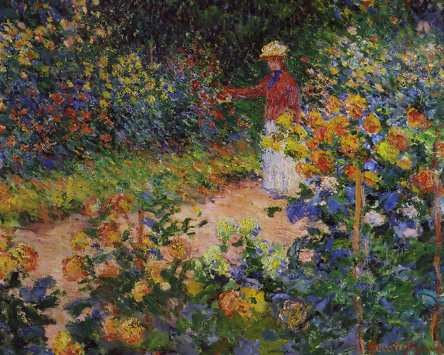 In the Garden Painting by Claude Monet 8x10" Art Print
