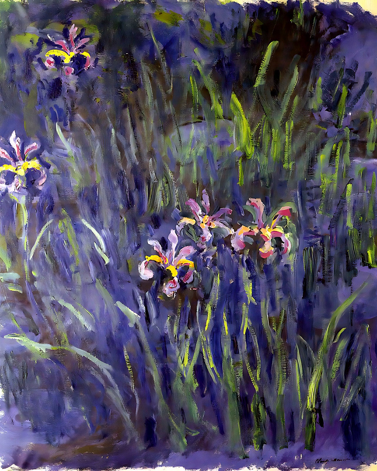 Irises Painting by Claude Monet 8x10" Art Print