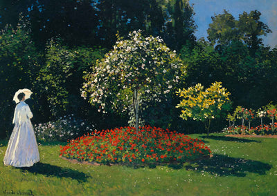 Jeanne-Marguerite Lecadre in the Garden Art Print 1866 by Claude Monet (6 Sizes)
