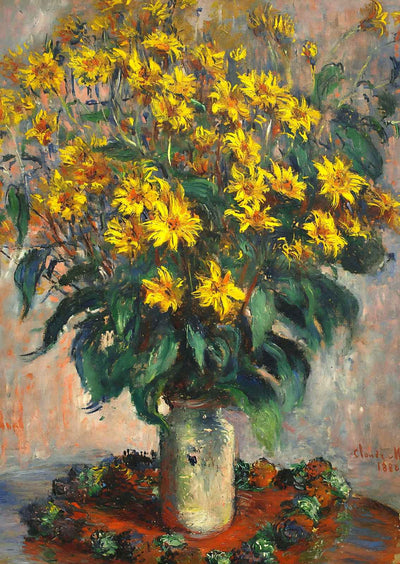 Jerusalem Artichokes 1880 Painting by Claude Monet Art Print (6 Sizes)