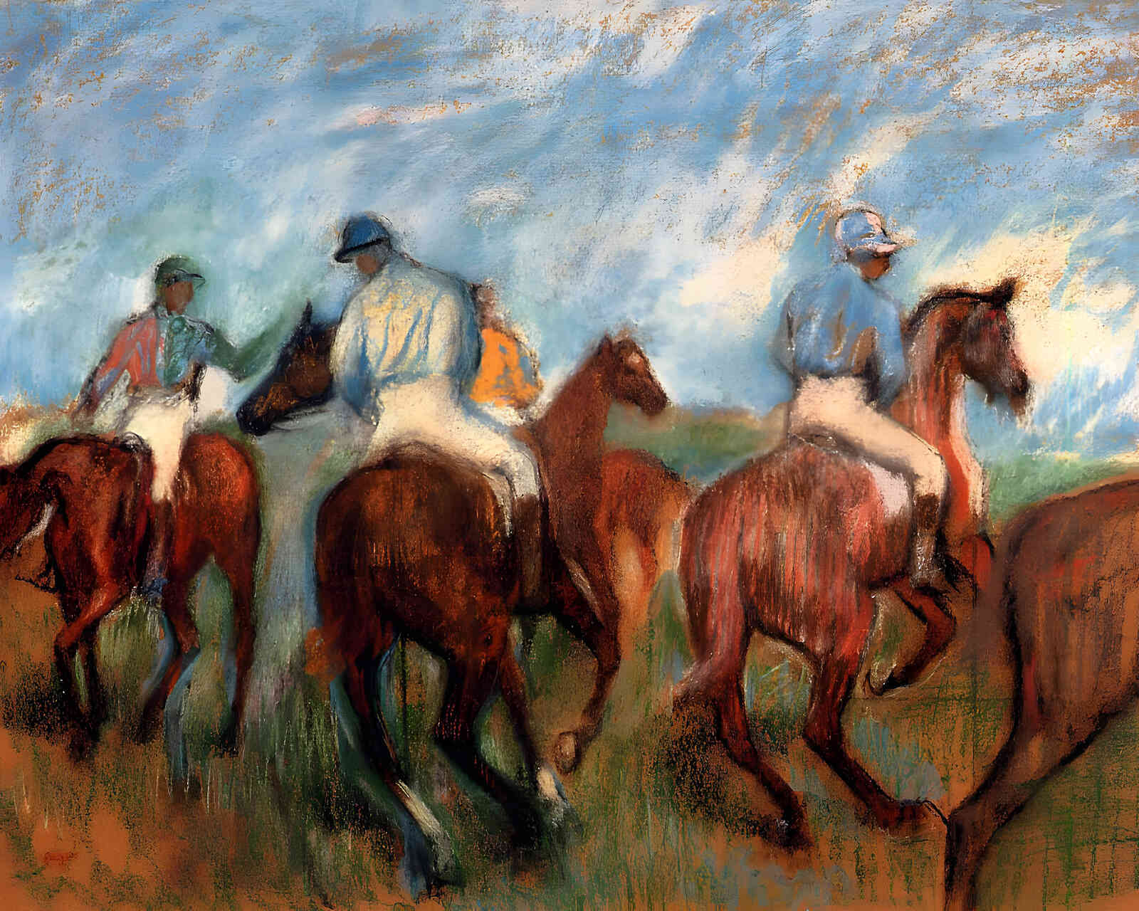 Jockeys 1900 Painting by Edgar Degas 8x10" Art Print