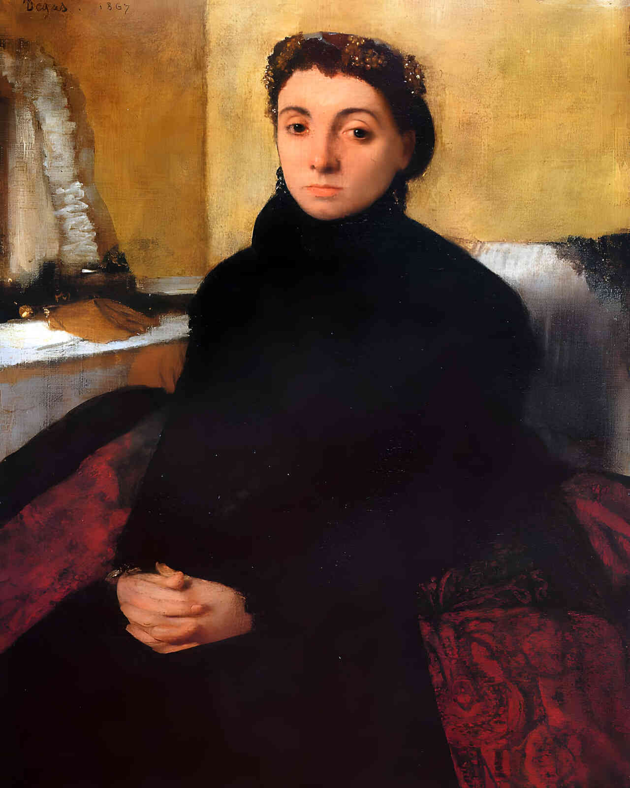 Josephine Gaujean 1867 Painting by Edgar Degas 8x10" Art Print