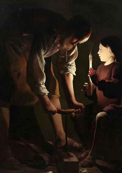 Joseph the Carpenter Painting by Georges de La Tour Bible Art Print (6 Sizes)