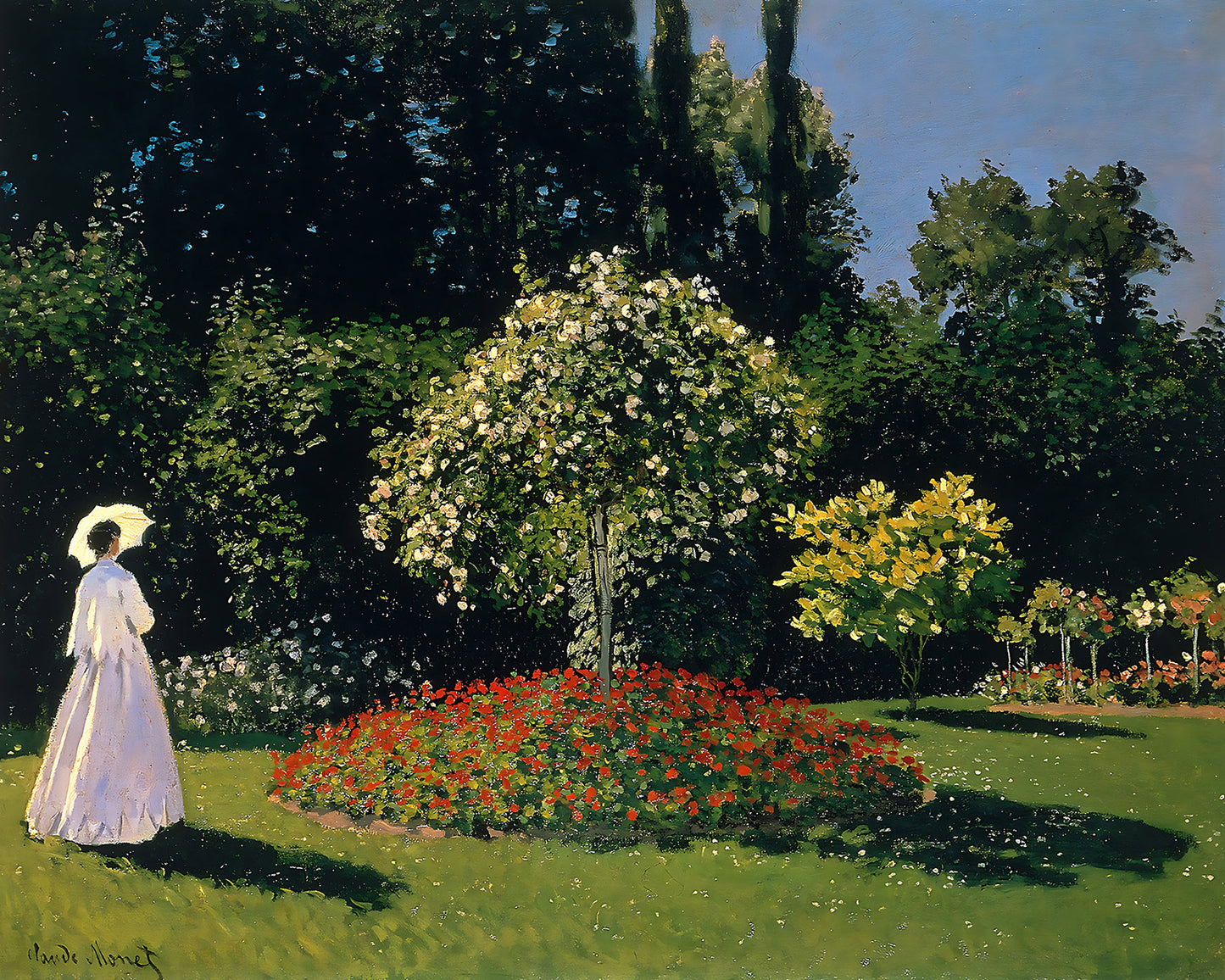 Jeanne-Marguerite Lecadre in the Garden Painting by Claude Monet 8x10" Art Print