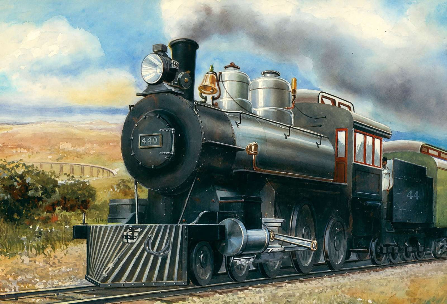The Katy Flyer in 1906 Art Print (7 Sizes) - Restored