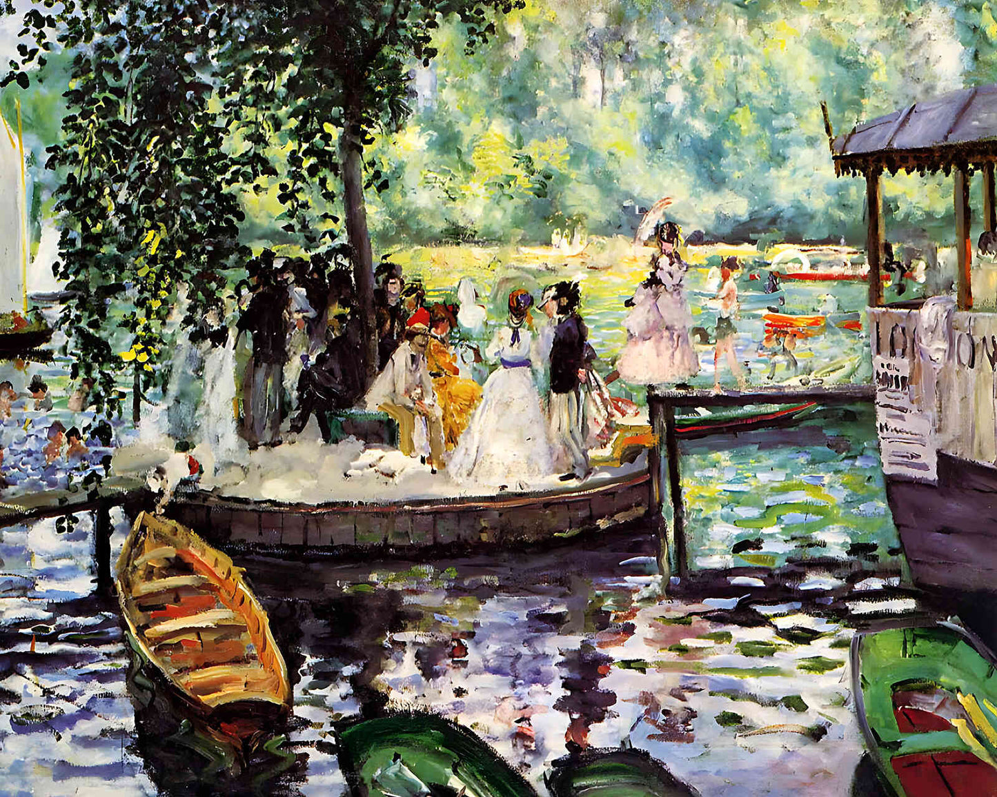 La Grenouillere Painting by Pierre-Auguste Renoir 8x10" Art Print (High Quality)