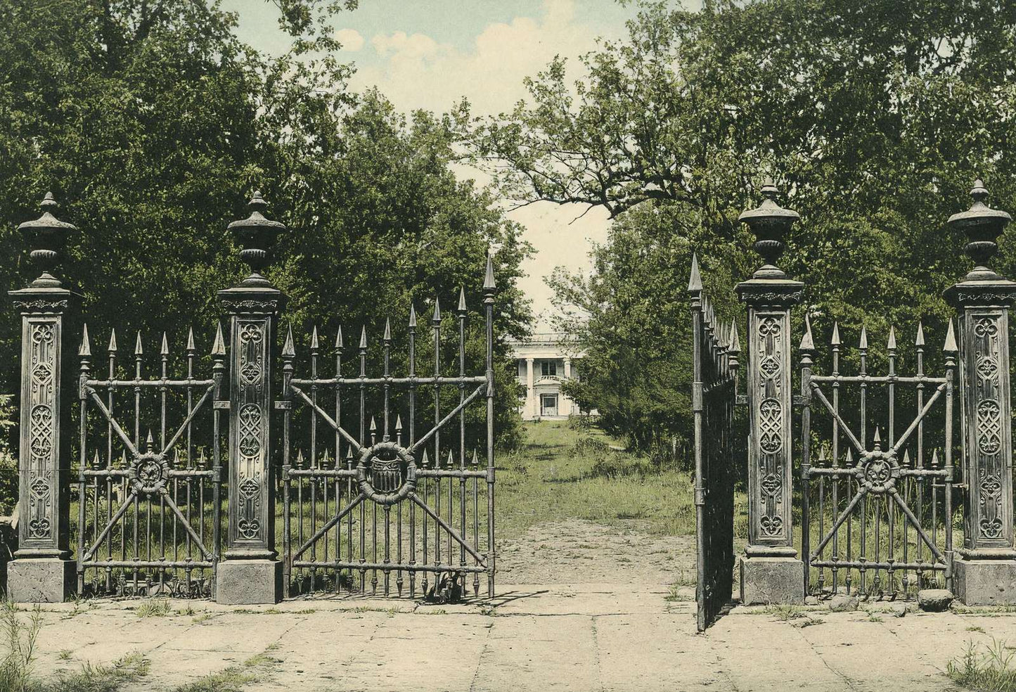 The Gates LA Grange GA in 1905 Vintage Print (7 Sizes) - Retouched