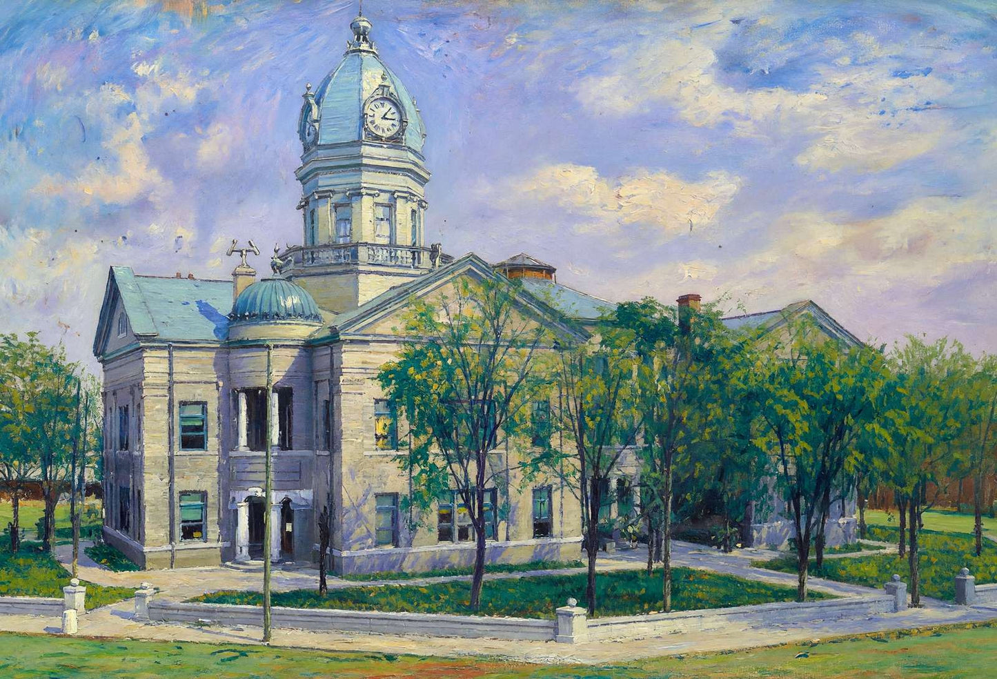 Troup County Court House LA Grange GA in 1905 Art Print (7 Sizes) - Acid Free