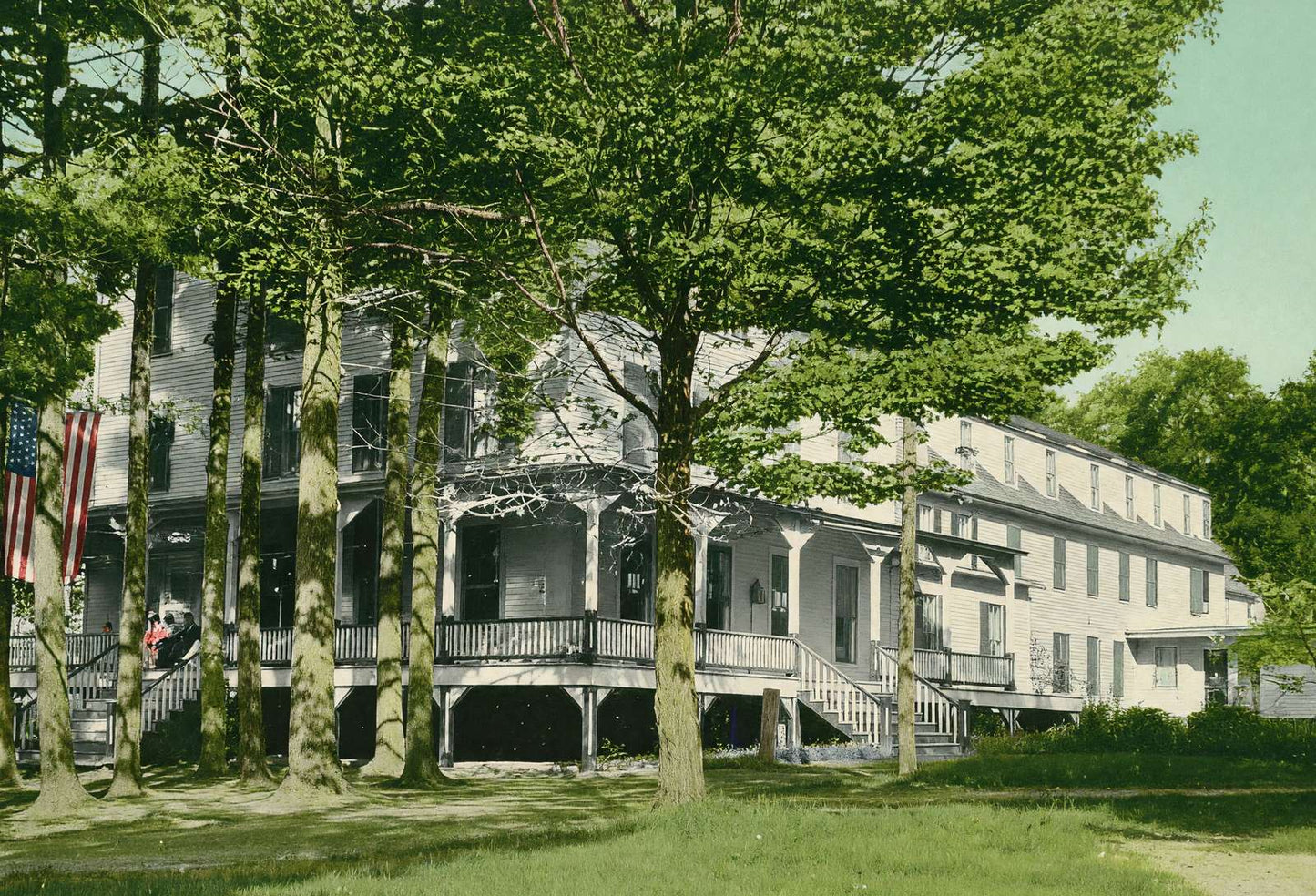 Lakeside House the Weirs NH in 1908 Vintage Print (7 Sizes) - Premium Print
