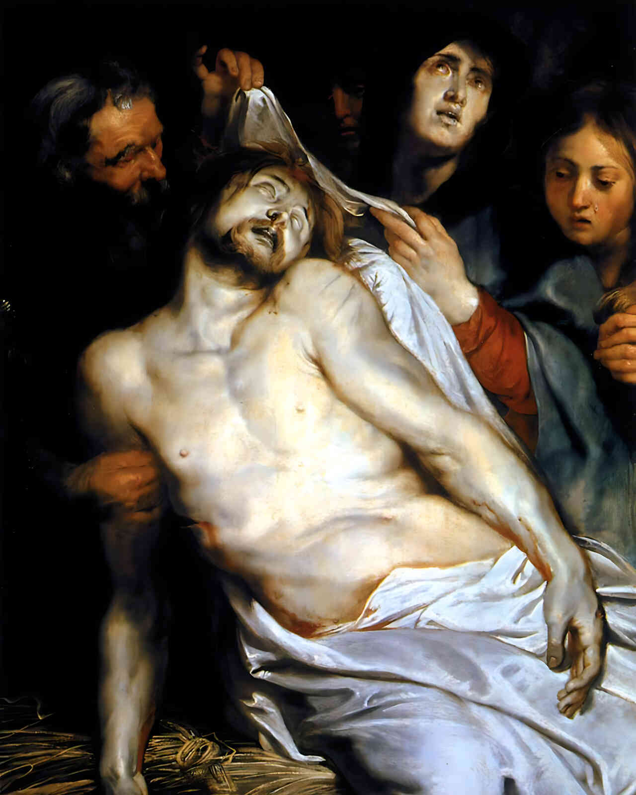 Lamentation (Christ on the Straw) Painting by Peter Paul Rubens 8x10" Art Print