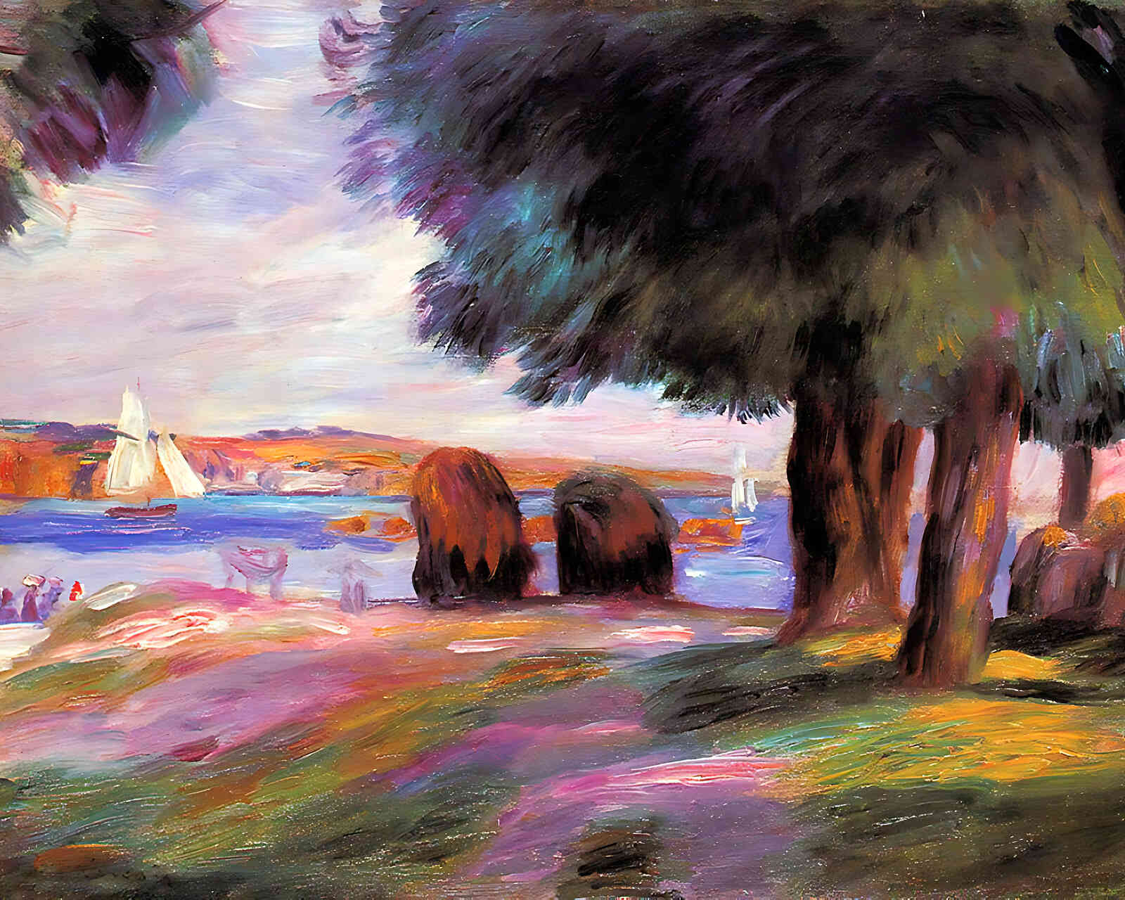 Landscape () Painting by Pierre-Auguste Renoir 8x10" Art Print (High Quality)