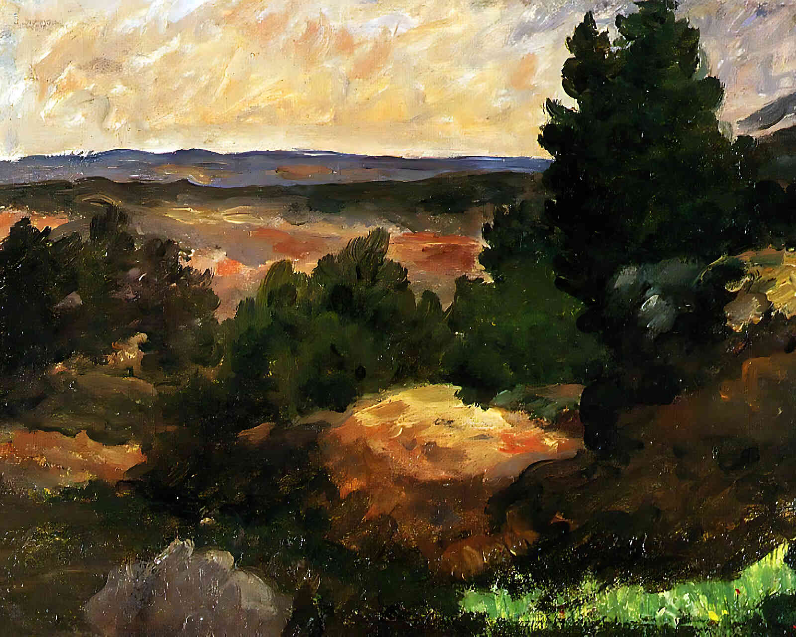 Landscape () Painting by Paul Cezanne 8x10" Art Print (Archival Paper)