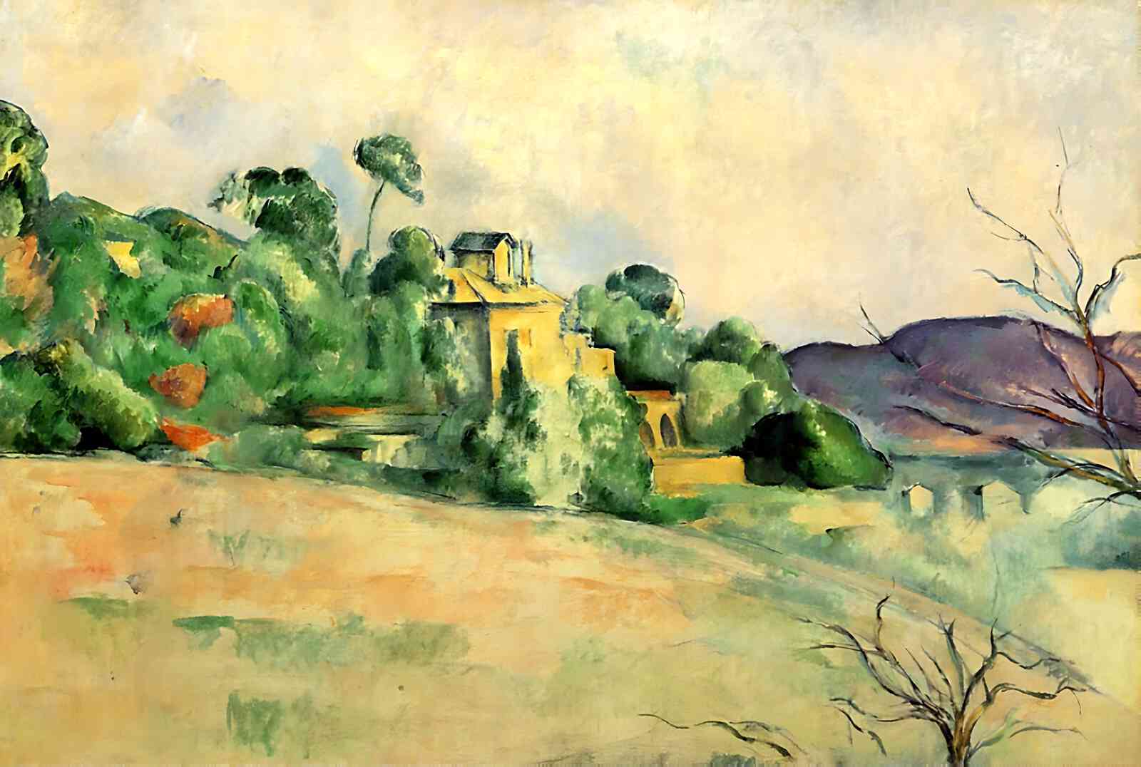 Landscape at Midday Painting by Paul Cezanne 8x10" Art Print - Premium Quality
