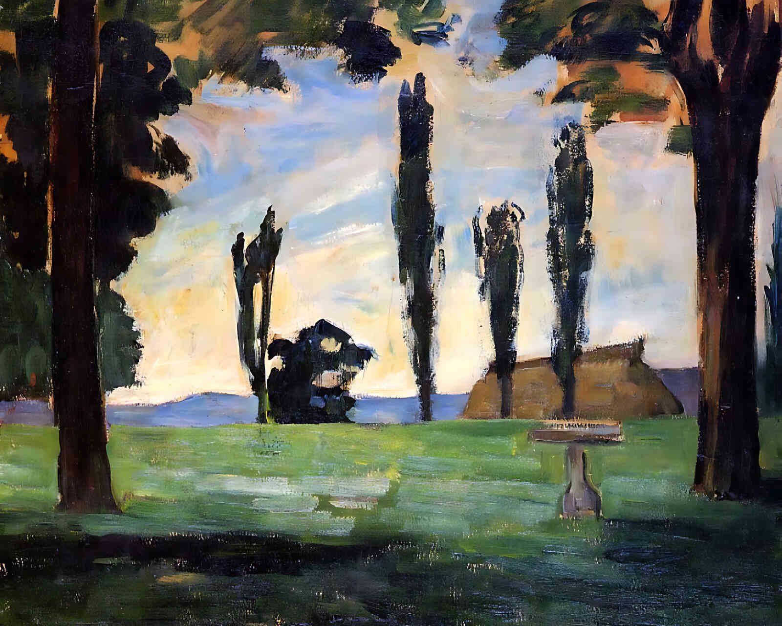 Landscape () Painting by Paul Cezanne 8x10" Art Print (Archival Paper)