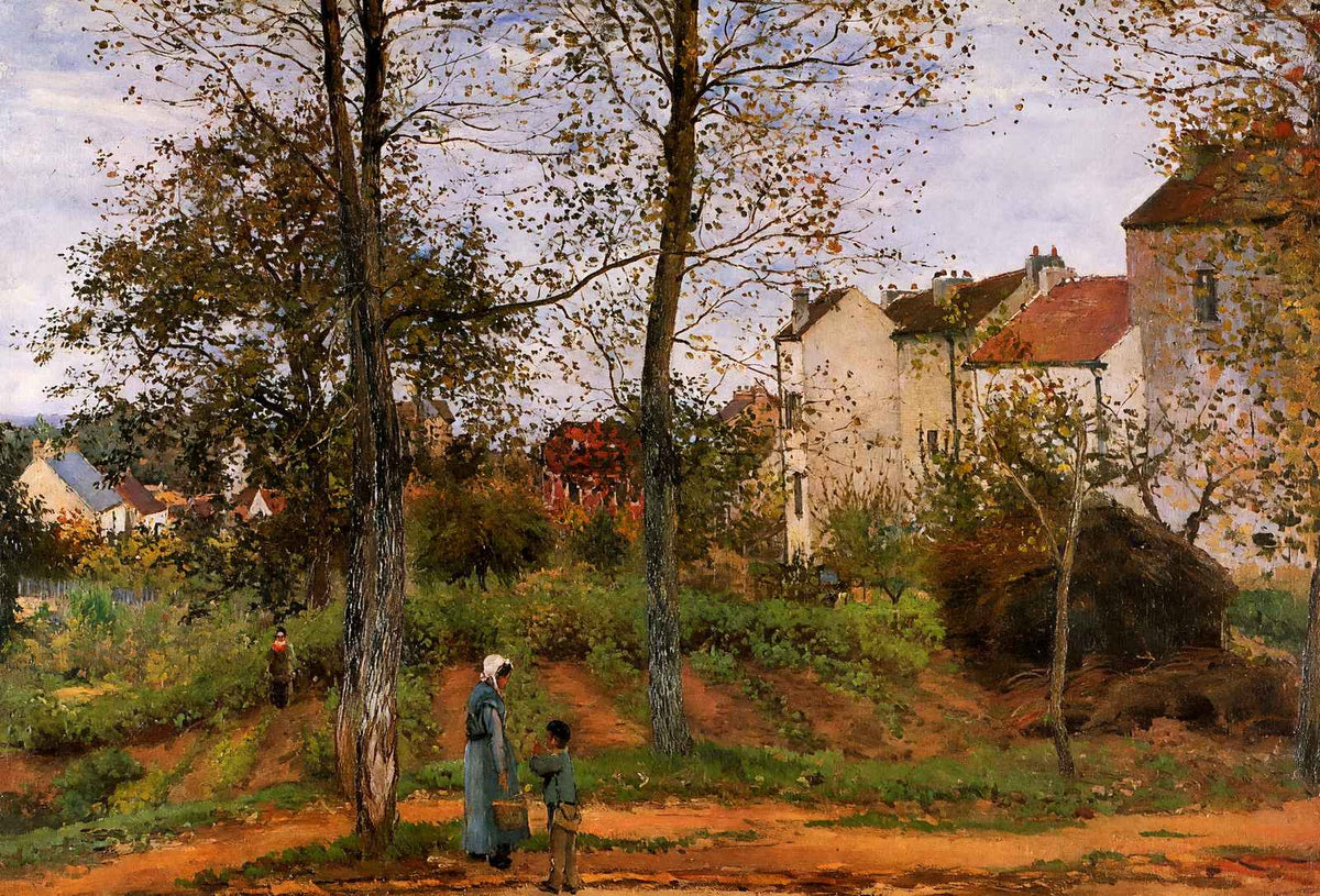 Landscape Near Louveciennes 1870 by Camille Pissarro Art Print (6 Sizes)