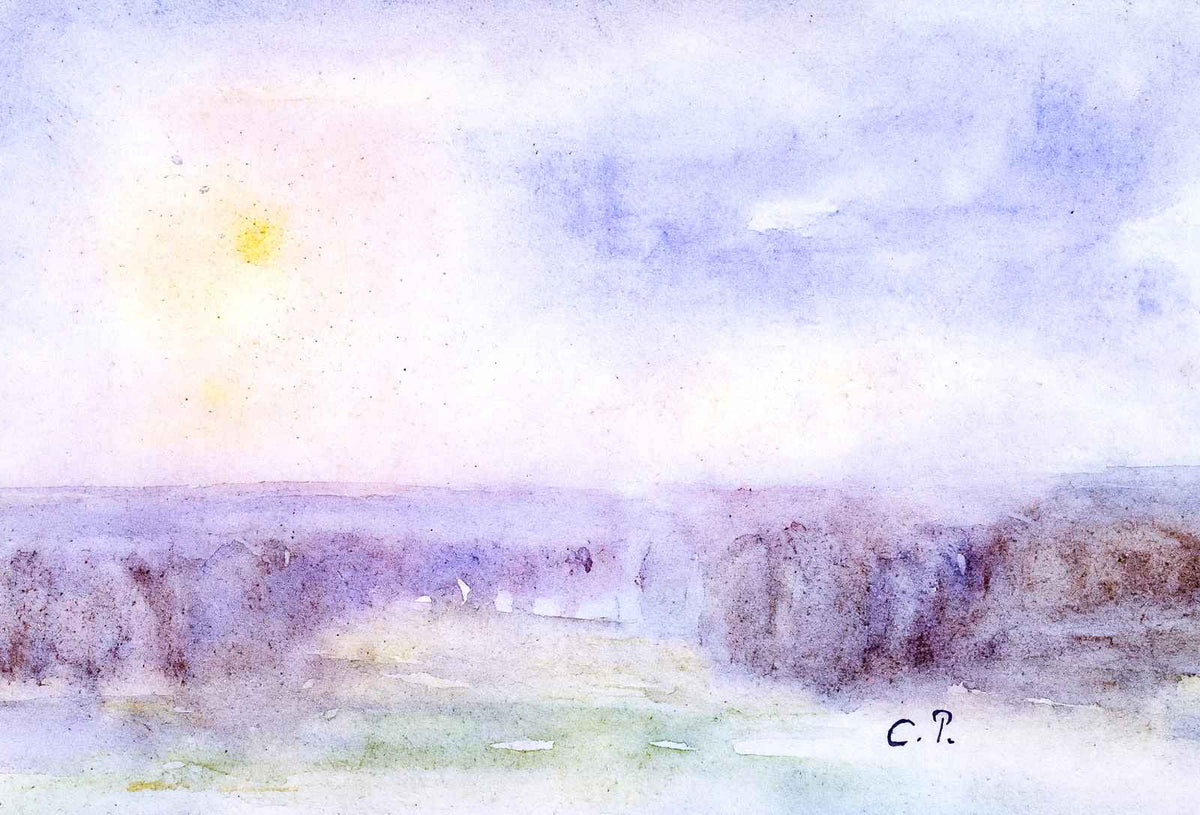 Landscape at Eragny Art Print Painting by Camille Pissarro (6 Sizes)