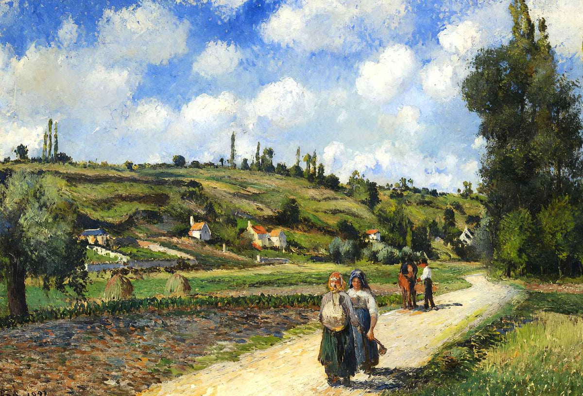 Landscape Near Pontoise, the Auvers Road Art Print 1881 by Pissarro (6 Sizes)
