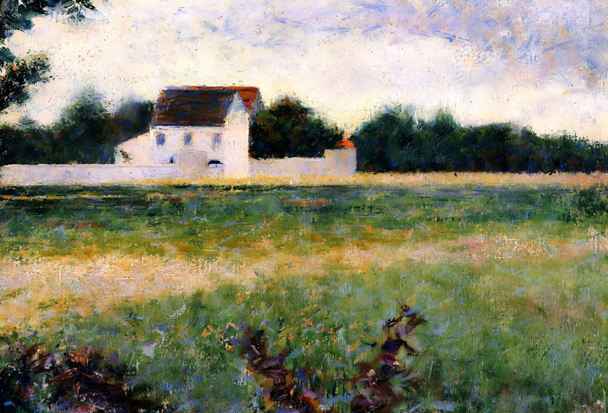 Landscape in the Ile-De-France Art Print 1882 by Georges Seurat (6 Sizes)