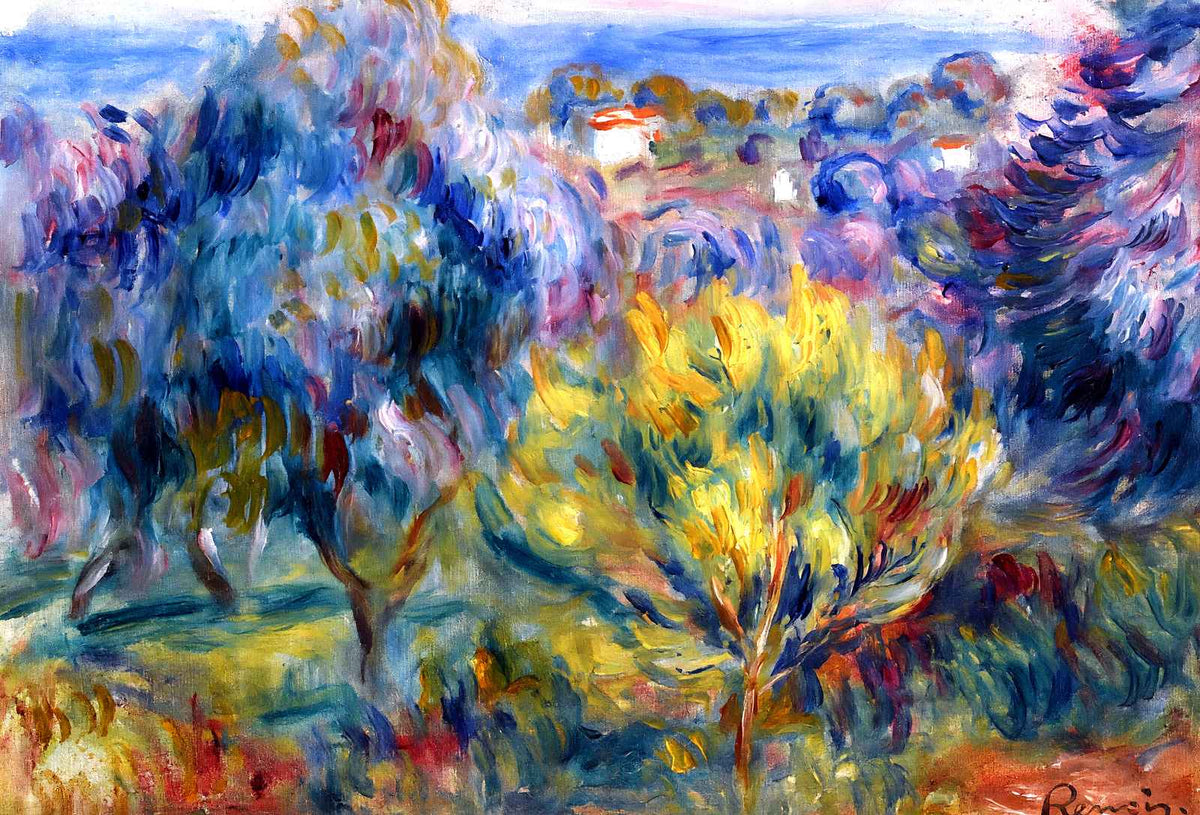 Landscape with a View of the Art Print Sea by Pierre-Auguste Renoir (6 Sizes)