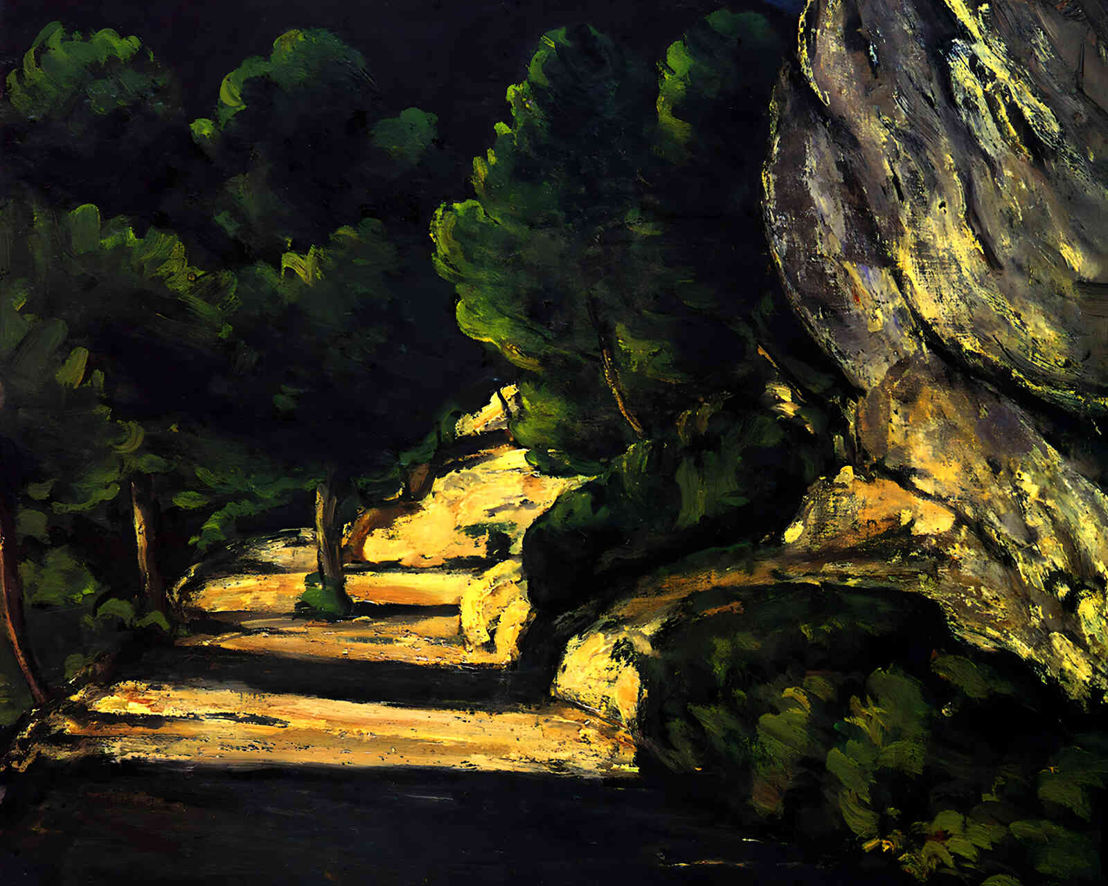 Landscape () Painting by Paul Cezanne 8x10" Art Print - Restored