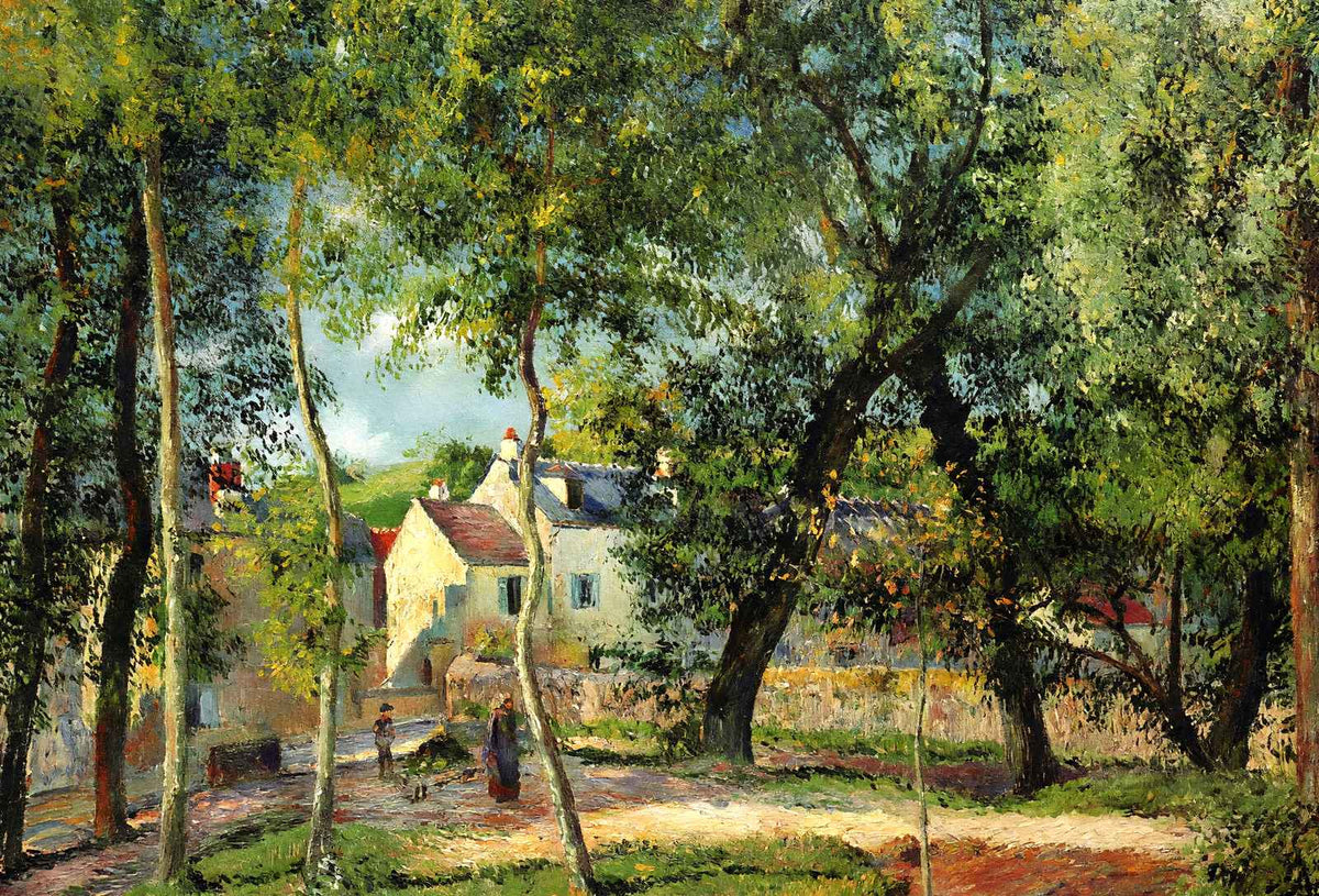 Landscape at Osny Near Watering 1883 by Camille Pissarro Art Print (6 Sizes)