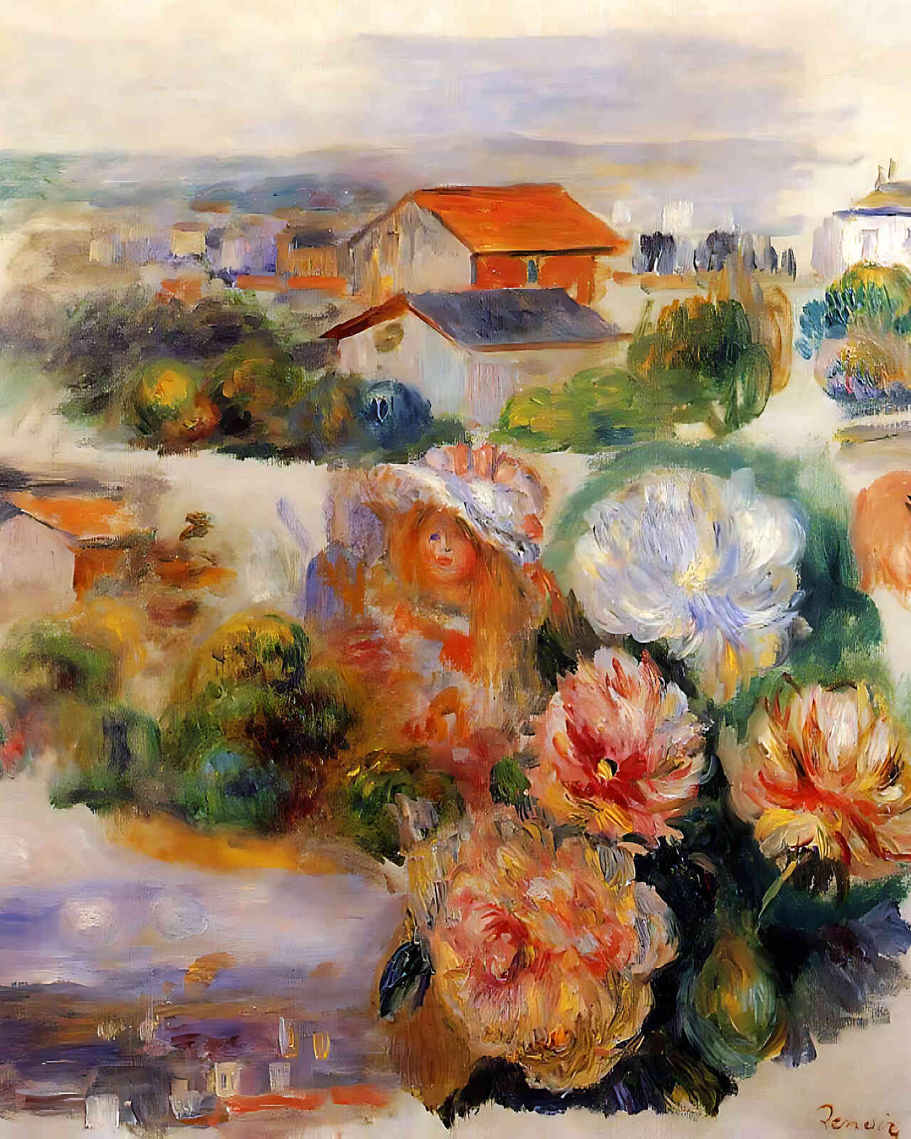 Landscape Painting by Pierre-Auguste Renoir 8x10" Art Print - Acid Free