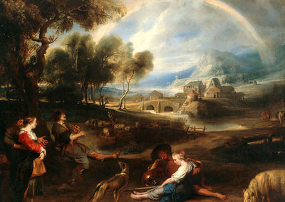 Landscape with a Rainbow Fine Art Print 1635 by Peter Paul Rubens (6 Sizes)