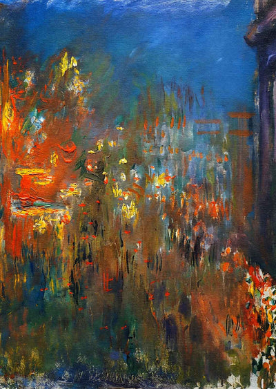 Leicester Square at Night 1901 Painting by Claude Monet Fine Art Print (6 Sizes)