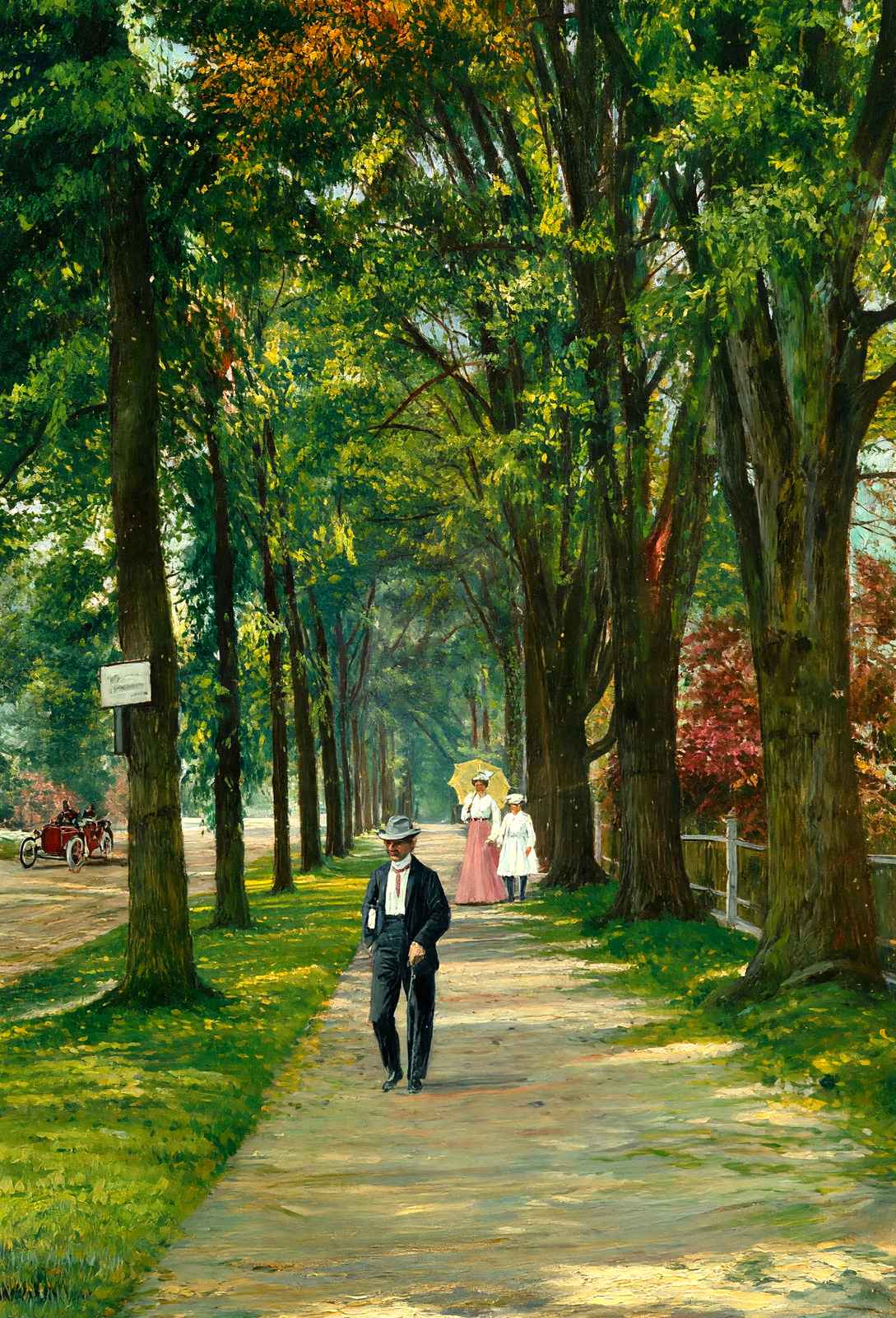 Looking Down Kemble Street, Lenox, Massachusetts in 1906 Art Print (7 Sizes)