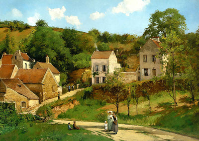 L'Hermitage at Pontoise 1867 by Camille Pissarro Fine Art Print (6 Sizes)