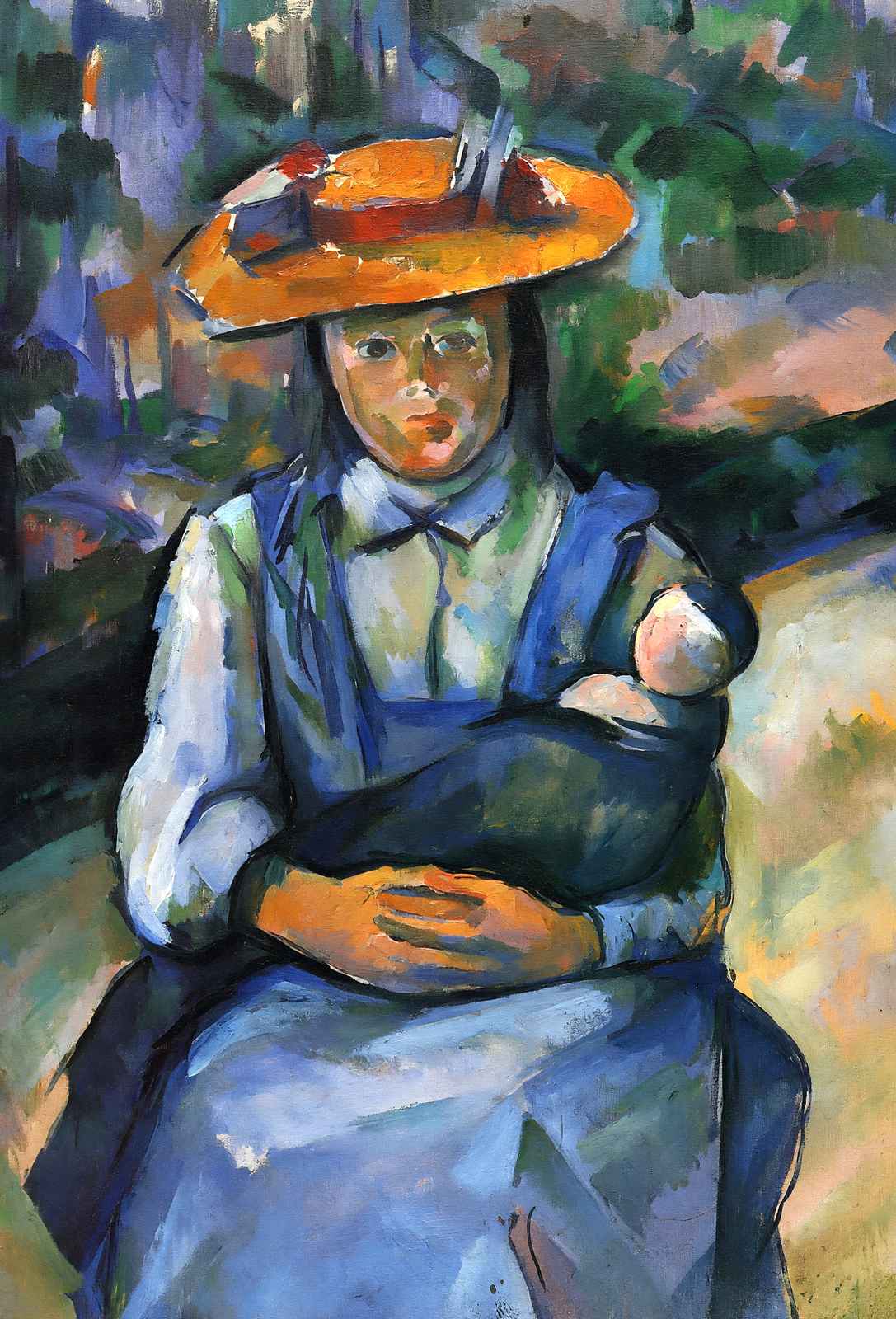 Little Girl with a Doll 1904 Painting by Paul Cezanne Art Print (6 Sizes)