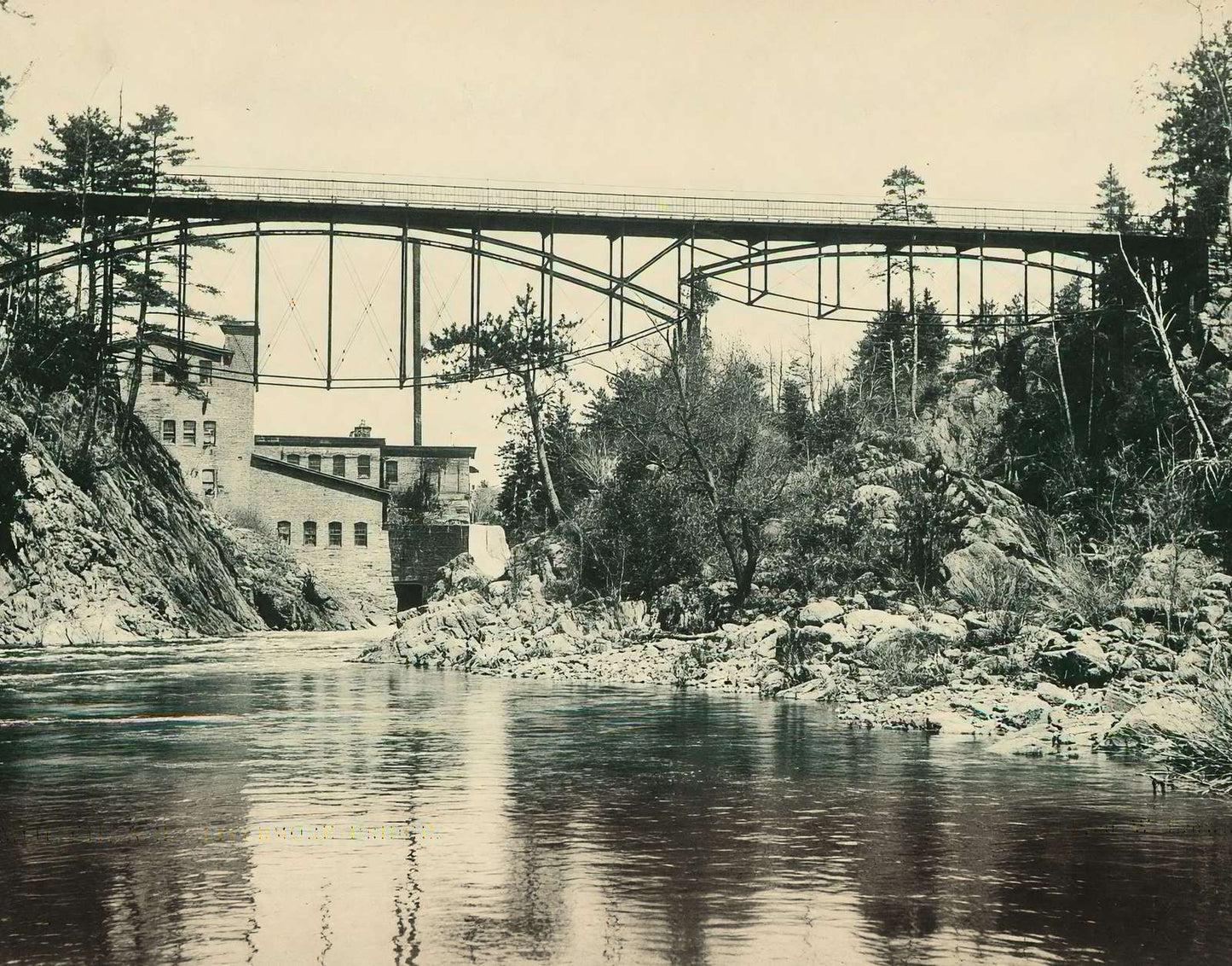 Livermore Bridge Plymouth NH in 1905 Vintage Print (7 Sizes) - Restored