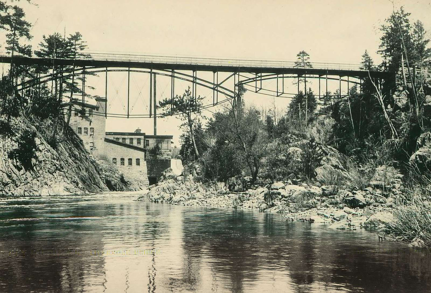 Livermore Bridge Plymouth NH in 1905 Vintage Print (7 Sizes) - Restored
