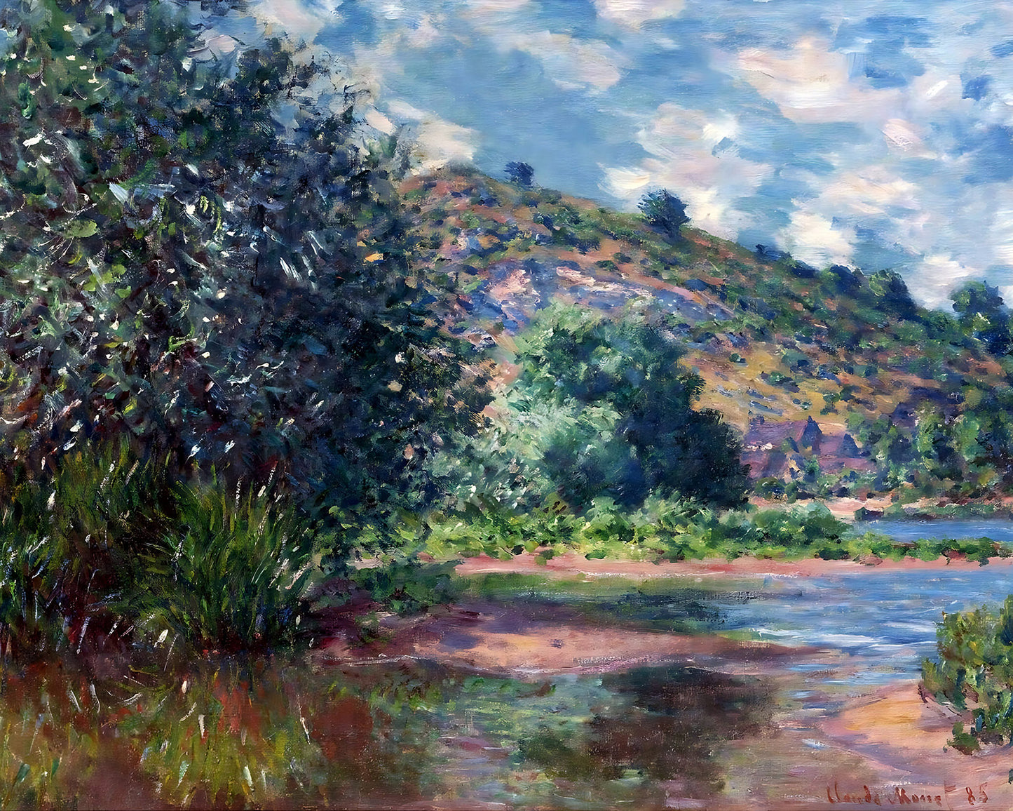 Landscape at Port-Villez Painting by Claude Monet 8x10" Art Print