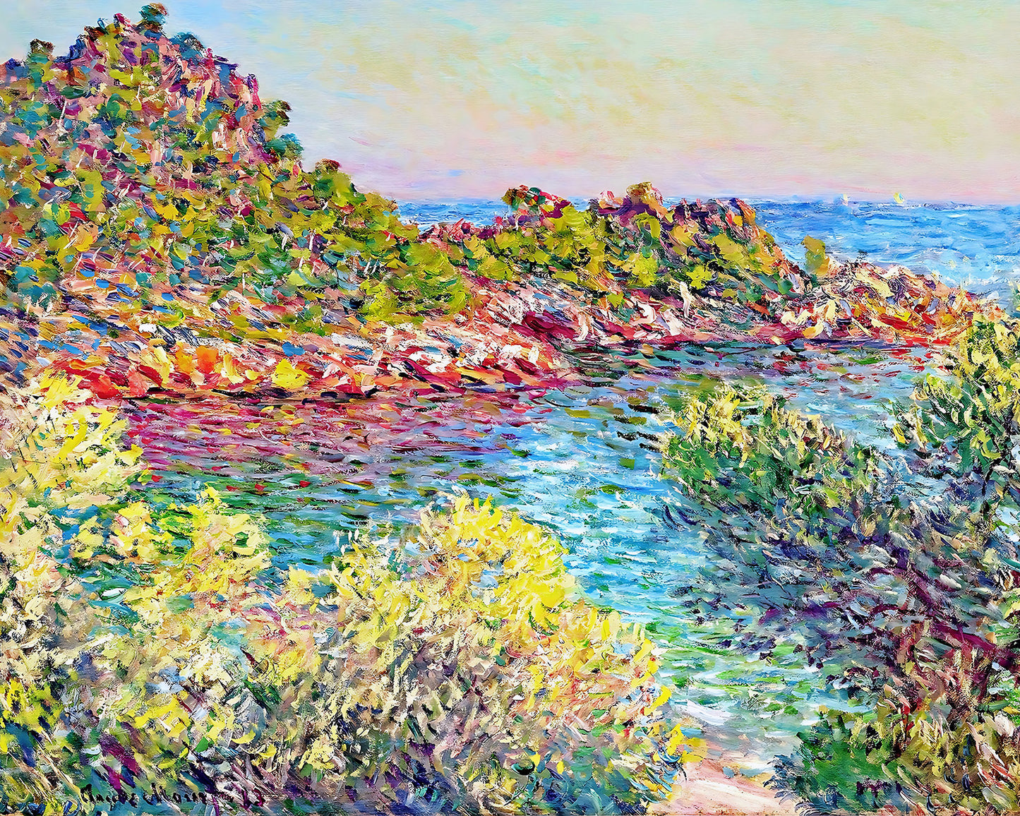 Landscape near Montecarlo Painting by Claude Monet 8x10" Art Print