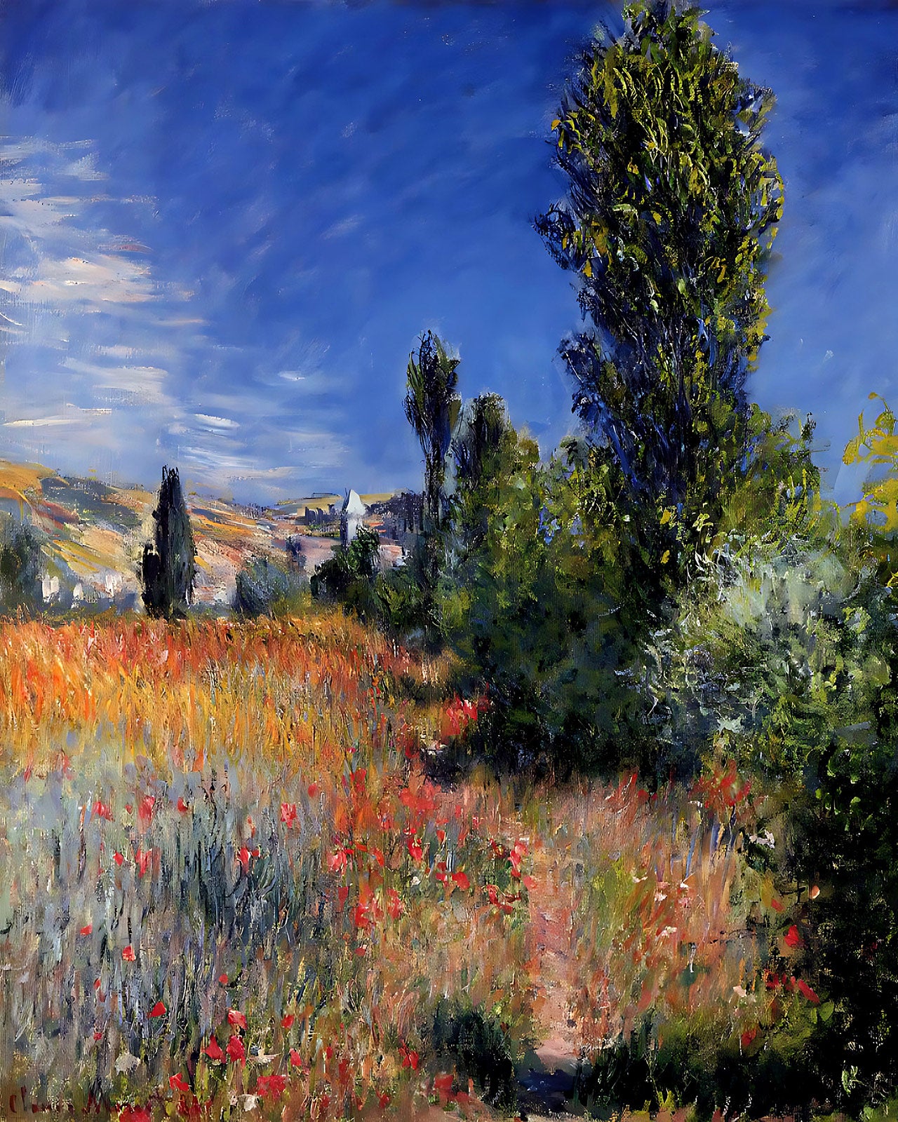 Landscape on the Ile Saint-Martin Painting by Claude Monet 8x10" Art Print