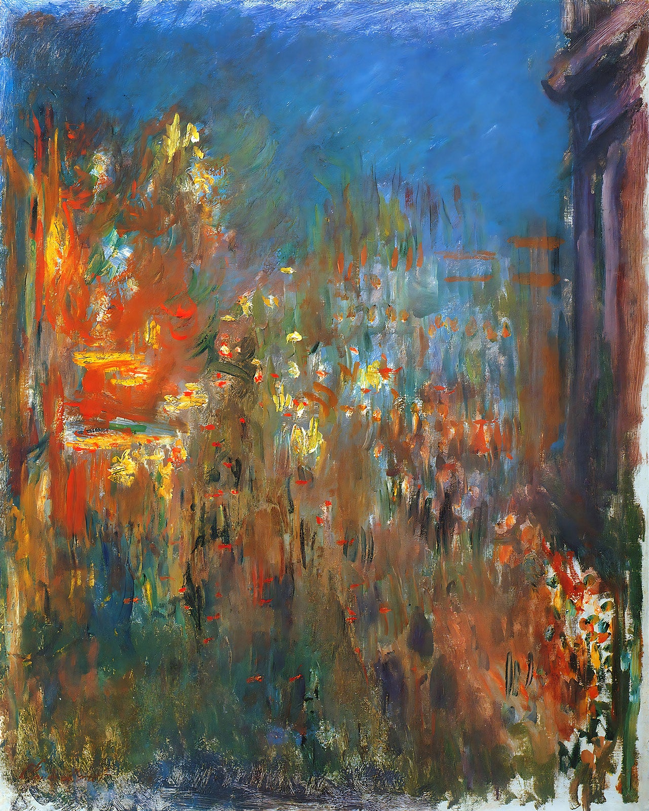 Leicester Square at Night Painting by Claude Monet 8x10" Art Print