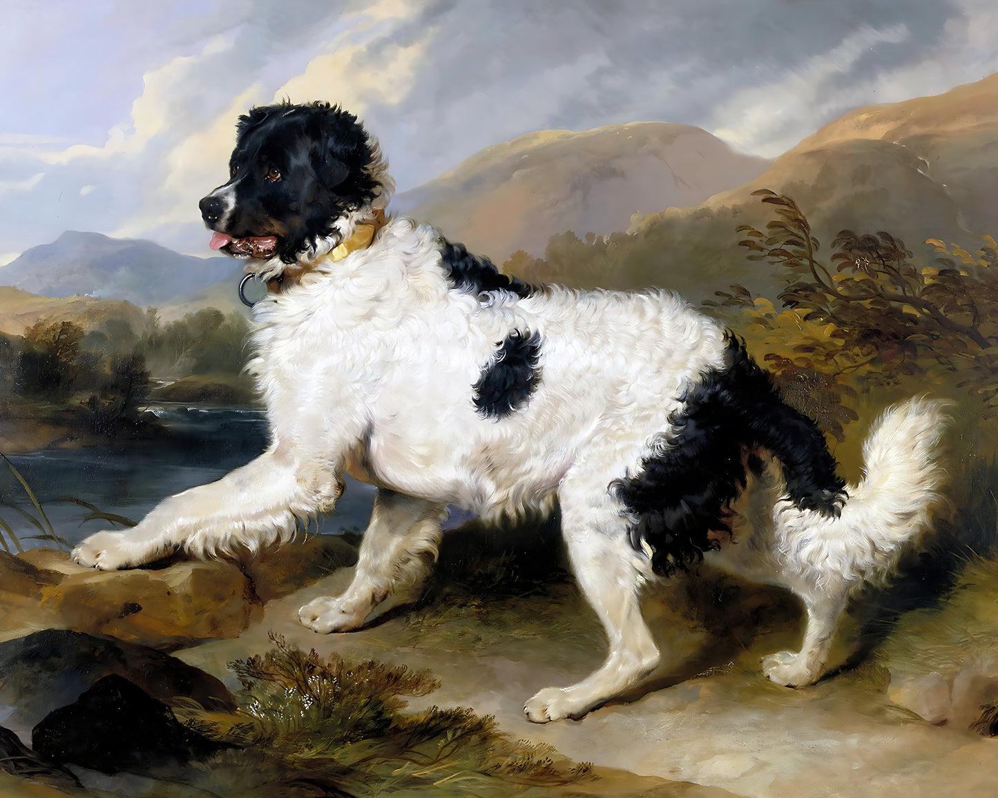 Lion - A Newfoundland Dog Painting by Edwin Landseer 8x10" Art Print