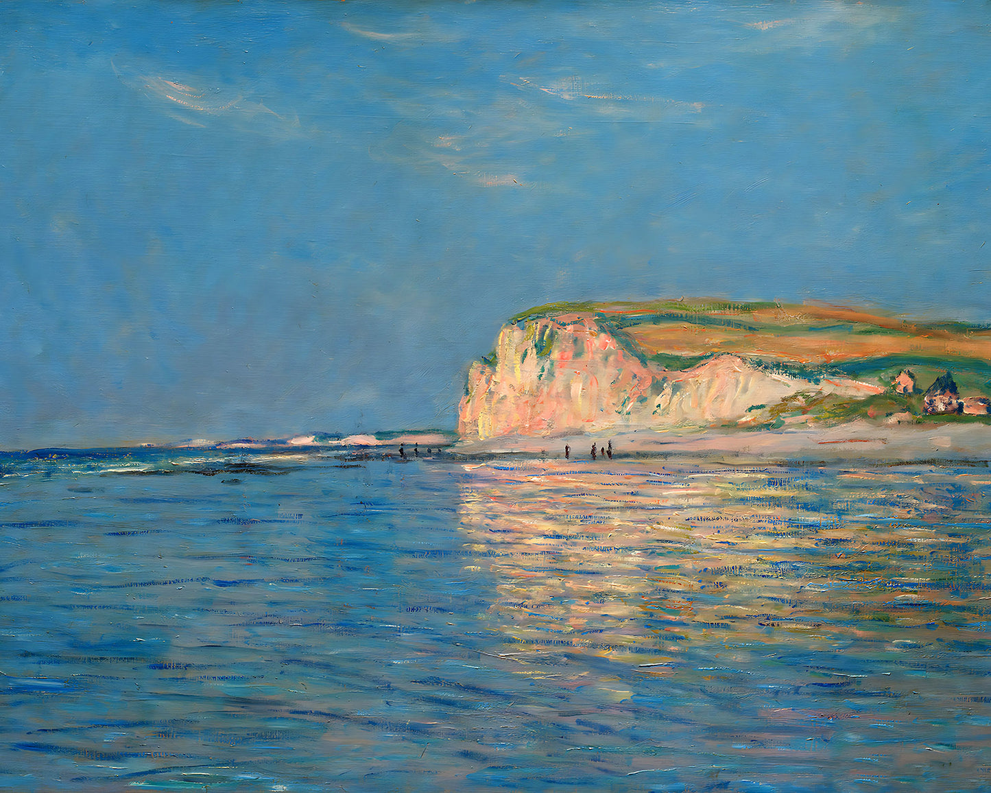 Low Tide at Pourville Painting by Claude Monet 8x10" Art Print