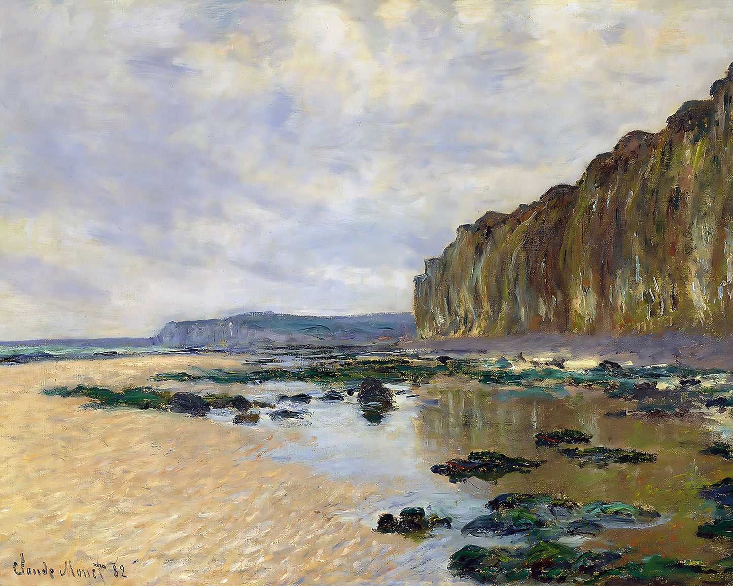 Low Tide at Varengeville Painting by Claude Monet 8x10" Art Print