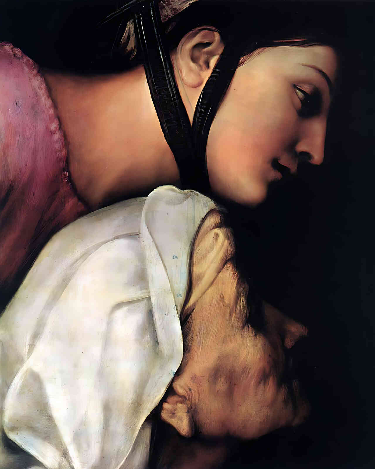 Madonna of the Cloth (Detail) Painting by Raphael 8x10" Art Print - Acid Free