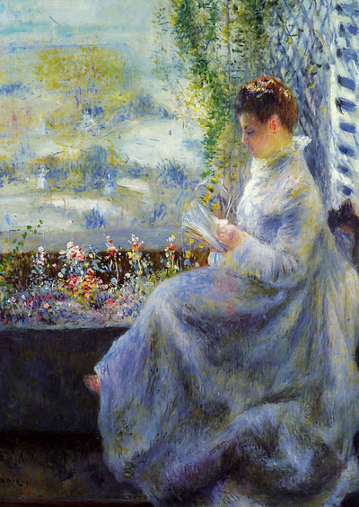 Madame Chocquet Reading Art Print 1876 by Pierre-Auguste Renoir (6 Sizes)