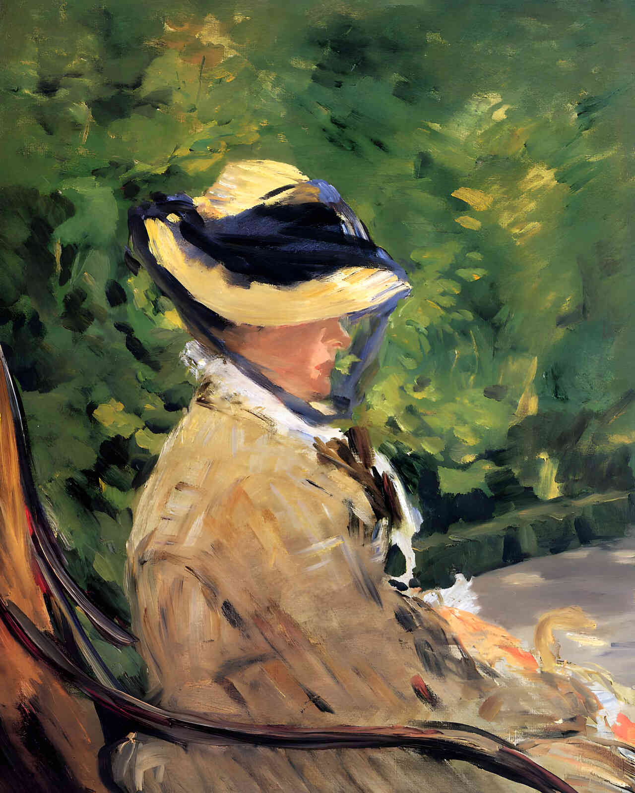 Madame Manet at Bellevue 1880 Painting by Edouard Manet 8x10" Art Print