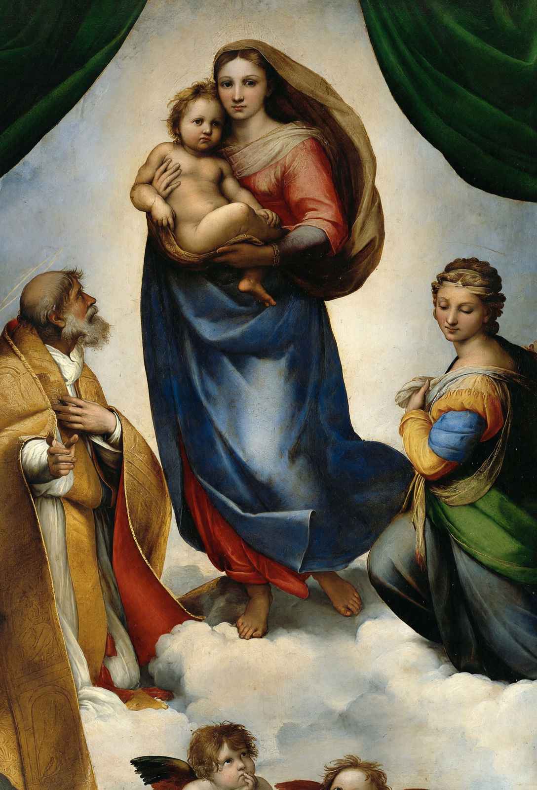 Madonna Sixtina Painting by Raphael Bible Art Print (6 Sizes) - Mary